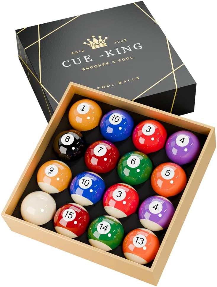 CuteKing Pool Balls, Billiard Balls, Grade AA, 2-1/4” Regulation Size, Billiard Ball Set, Pool Table Balls, Pool Ball Set, Bolas De Billar, Premium Pool Balls - Image 3